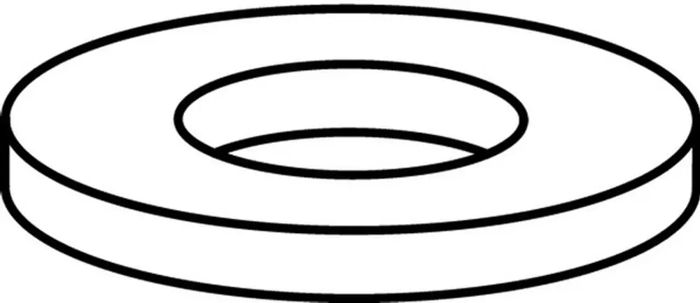 Gummi-Dichtung in Ringform von IMI Hydronic Engineering, flachdichtend, mit einem zentralen Loch. Geeignet für Anwendungen, bei denen eine dichte Verbindung erforderlich ist.